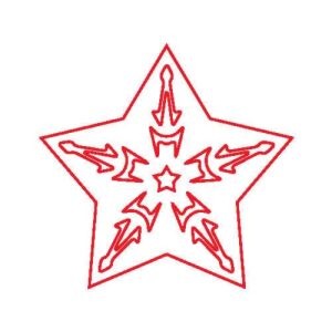 Fafigura ornament de artizanat din lemn în formă de stea - Arte și Hobby