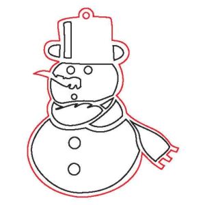 Fafigura Om de Zăpadă formă din lemn pentru decorațiuni de Crăciun DIY - Obiect decorabil