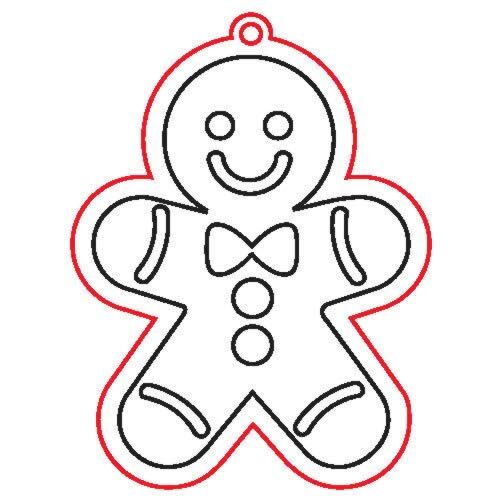 Fafigura mézeskalács ember fa kézműves forma dekorációhoz