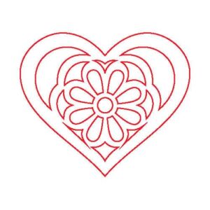 Fafigura, 5 db/csomag - szivecske 35