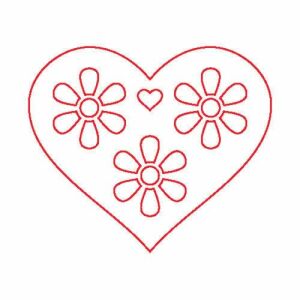 Fafigura, 5 db/csomag - szivecske 37