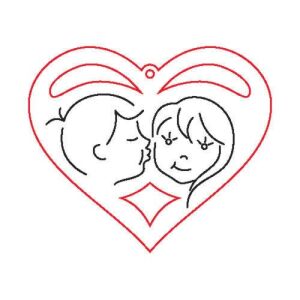 Figurină din lemn, 5 buc/pachet - inimă 39 137645697 - Obiect decorabil