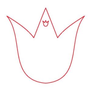 Fafigura, 5 db/csomag - tulipán 307