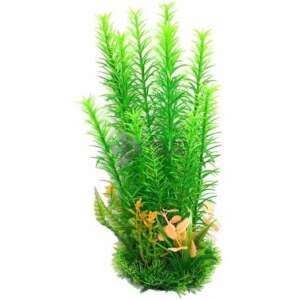 Zöld hosszú szárú akváriumi műnövény színes növény teleppel (29 cm) 42679274 