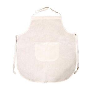 Gyerek kötény 44 x 52 cm, egyszerű fehér gyerek kötény zsebbel - Dekorációs kellék