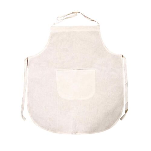 Gyerek kötény 44 x 52 cm, egyszerű fehér gyerek kötény zsebbel