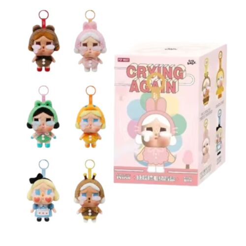Crying Again Labubu stílusú kulcstartó kollekció dobozzal
