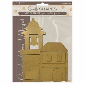 Stamperia Crafty Shapes MDF Harangtorony és híd táj DIY kézműves projektekhez - Stamperia