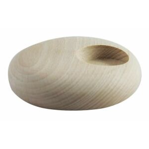 Suport lumânare tip pastilă din lemn, formă rotundă - Obiect decorabil