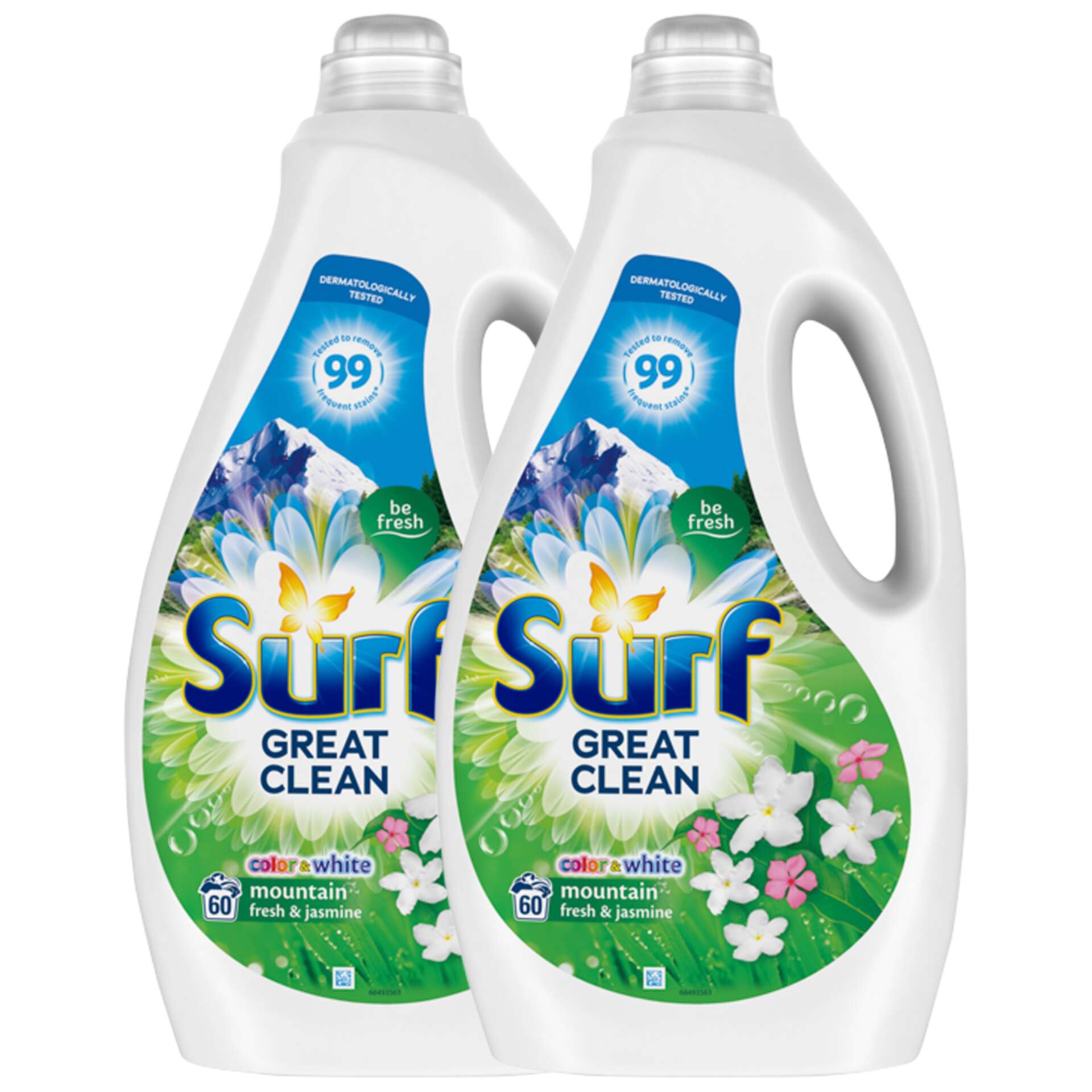 Surf Mountain Fresh & Jasmine folyékony Mosógél 2x3L - 120 mosás