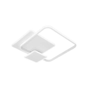 LED полилей с дистанционно управление ANEMONA 75W, 3 квадрата, Студена/Топла/Неутрална светлина, Димируем, Бял 137651442 - Лампи и осветление