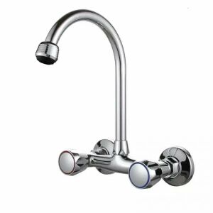 Chrom Wandarmatur mit drehbarem Auslauf, PR001 - WC-Sitze, Duschkabine, Wasserhahn, Duschtür, Badezimmerschrank, Wäschekörbe und Brausegarnitur