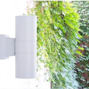 Kinkiet zewnętrzny Valeria, 2xGU10, biały, metal i szkło 137651522 - Zewnętrzna lampa ścienna