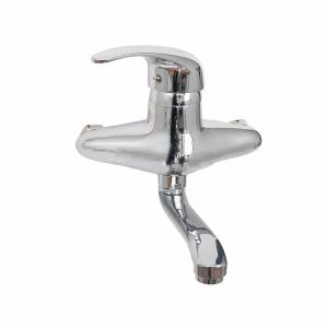 LMX105 Chrom Wandmontage Wasserhahn - WC-Sitze, Duschkabine, Wasserhahn, Duschtür, Badezimmerschrank, Wäschekörbe und Brausegarnitur