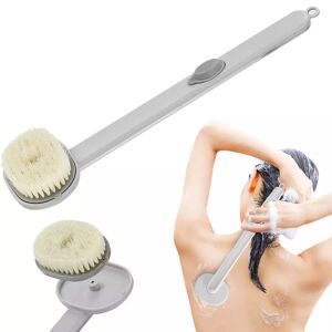 Alista Home testkefe szappantartóval, szappanpermetezővel, levehető fejjel, 36 cm, szürke 137651817 - Fürdőkefe