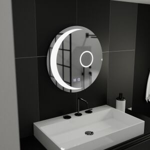 Oglindă LED Orbis Touch 60 cm cu sistem anti-ceață în baie - Mobilier de living