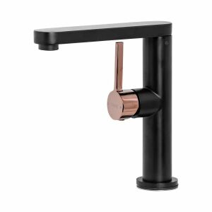 Alessandro Design schwarze und roségoldene Badarmatur - Wasserhahn