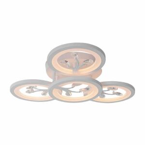 LED полилей с дистанционно управление и кристал DAISY 49W, 4 елемента, студена/топла/неутрална светлина, димируем, бял 137652704 - Лампи и осветление