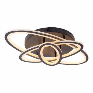 Żyrandol LED z pilotem GENTIANA 75W, 3 elipsy, światło zimne/ciepłe/neutralne, ściemnialny, czarny 137652997 - Lampy i oświetlenie