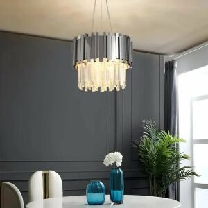 Krištáľový luster BLOIS Eleganza 8xE14, priemer 49cm, strieborný, nastaviteľná výška 137653040 - Lampy&osvetlenie