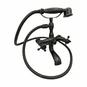 Alessandro Design schwarze Badewannenarmatur mit Handbrause und Schlauch - Wasserhahn