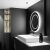 Modernes Badezimmer mit July Touch Marcello LED-Spiegel, 60 cm runder beleuchteter Spiegel