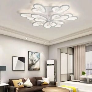 Żyrandol LED BLOSSOM 107 W z pilotem, 9 płatków, światło zimne/ciepłe/neutralne, ściemnialny, biały 137653911 - Lampy i oświetlenie