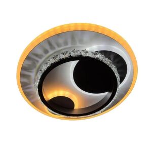 Żyrandol LED z kryształem ARIELLA 30W, okrągły, światło zimne/ciepłe/neutralne, czarny 137653968 - Lampy i oświetlenie