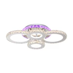 LED krištáľový luster Nova Rotonda 72W s nastaviteľnou teplotou farieb a RGB osvetlením - Závesné lampy