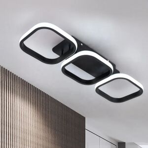 VERTEX 32W LED-Kronleuchter, 3 Quadrate, linear, kaltes/warmes/neutrales Licht, schwarz 137654289 - Vertex