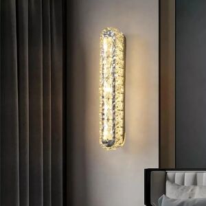 Kinkiet LED PRISCILA, 5 W, kryształ, chrom błyszczący, światło ciepłe/zimne/neutralne 137654404 - Lampa ścienna