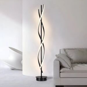 Minimalista Upsilon LED állólámpa, fekete és fehér, modern design - Állólámpa