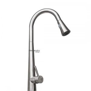 Alessandro Design Küchenarmatur mit Ausziehbrause, Edelstahl, Satin-Finish - Wasserhahn