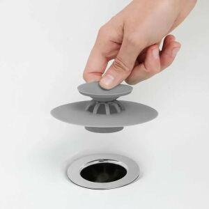 Запушалка за мивка, сива, гумена, OD/AC1/ЗЕЛЕНА 137654731 - Дренажна тапа