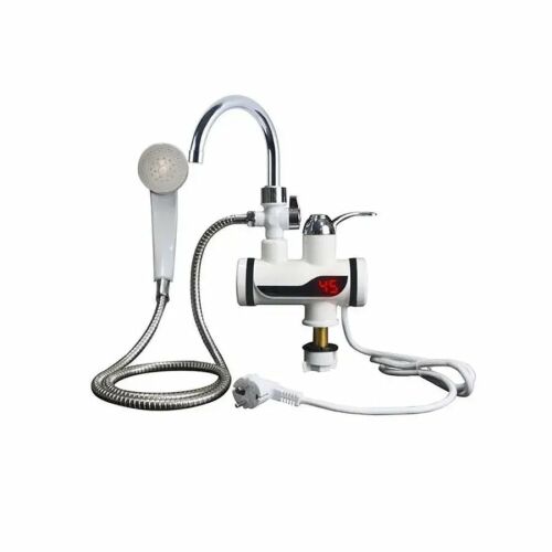 Azonnali elektrischer Warmwasserhahn mit LCD-Display und Duschkopf
