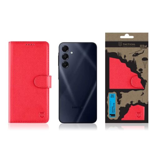Tactical Field Notes piros pénztárca tok, Samsung Galaxy A16 4G/5G telefon és csomagolás - Tactical