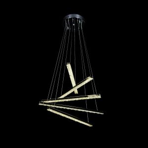 LIBORIA 64W LED висящ полилей с дистанционно управление и кристал, Студена/Топла/Неутрална светлина, Димируем, Гланцов хром 137655171 - Лампи и осветление