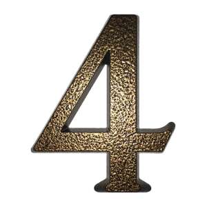 Barna alumínium házszám 4, 10cm, 3970004 - JKH