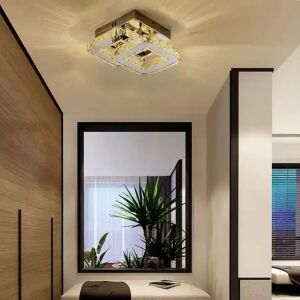 LED krištáľový luster JEREMIAH 34W, 2 štvorce, studené/teplé/neutrálne svetlo, stmievateľný, lesklý chróm 137655766 - Lampy&osvetlenie