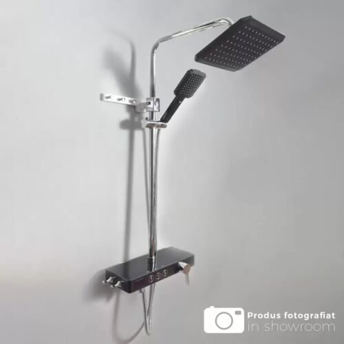 SJG/006 Sprchový stĺp s LCD displejom, nerezová oceľ, čierna a strieborná farba