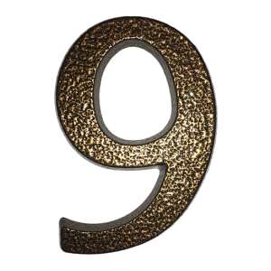 Barna alumínium házszám 9, 10cm - JKH