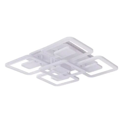 Żyrandol LED FELIX 107W z pilotem, 5 kwadratów, światło zimne/ciepłe/neutralne, ściemnialny, biały 137656449