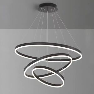 Żyrandol wiszący LED PAGANO 46W, zimne/ciepłe/neutralne światło, ściemnialny, czarny, regulowana wysokość 137656482 - Lampy i oświetlenie