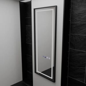 Obdĺžnikové LED zrkadlo Bianca Marcello 60x150cm s radarovým senzorom, systémom proti zahmlievaniu, hodinami a teplomerom v kúpeľni - Zrkadlá