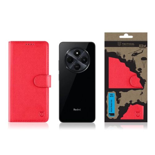 Tactical Field Notes piros pénztárca tok Xiaomi Redmi 14C-hez csomagolással - Tactical