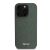 Elölnézet a DKNY zöld rács mintás iPhone 16 Pro tokról