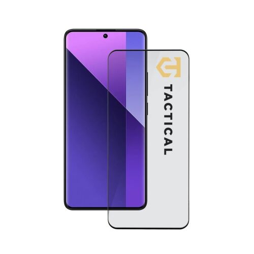 Tactical Glass Shield 5D Xiaomi Redmi Note 13 Pro+ 5G készülékhez, fekete, kijelzővédő - Kijelzővédő fólia