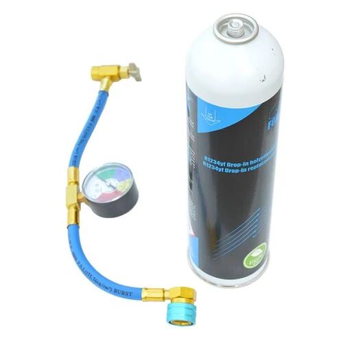 Autóklíma hűtőközeg utántöltő töltőcsappal,  R1234YF helyettesítő, 370 g 137671594