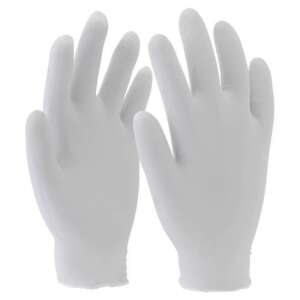Púdermentes latex egyszerhasználatos kesztyűk párja, L méret, 100 darabos csomag - Védőfelszerelés