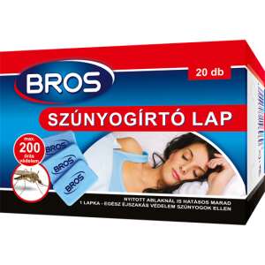 Bros szúnyogirtó utántöltő lapkák elektromos készülékhez, 20 db - Bros